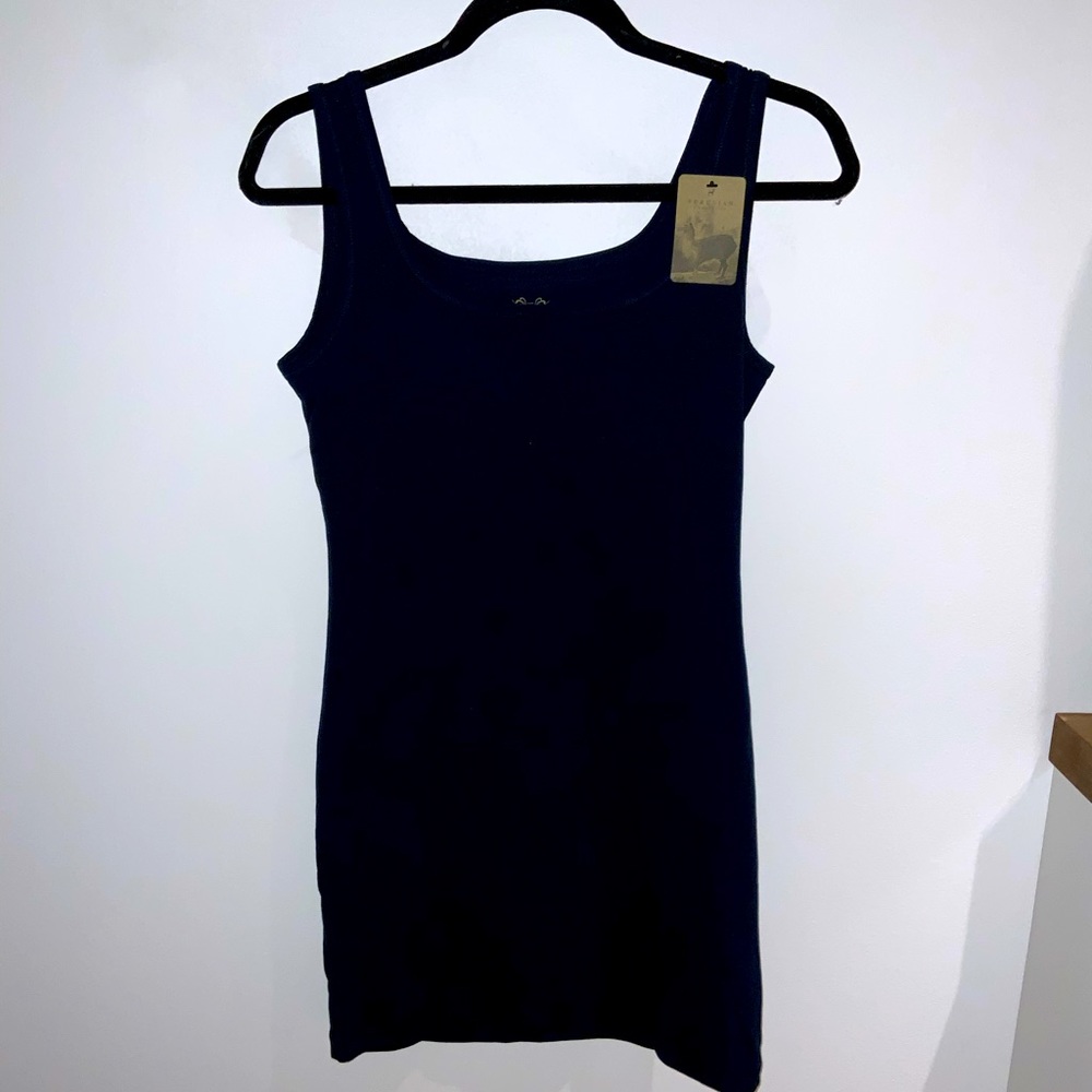 NWT Peruvian Pima Navy Long Tank Dress Small
